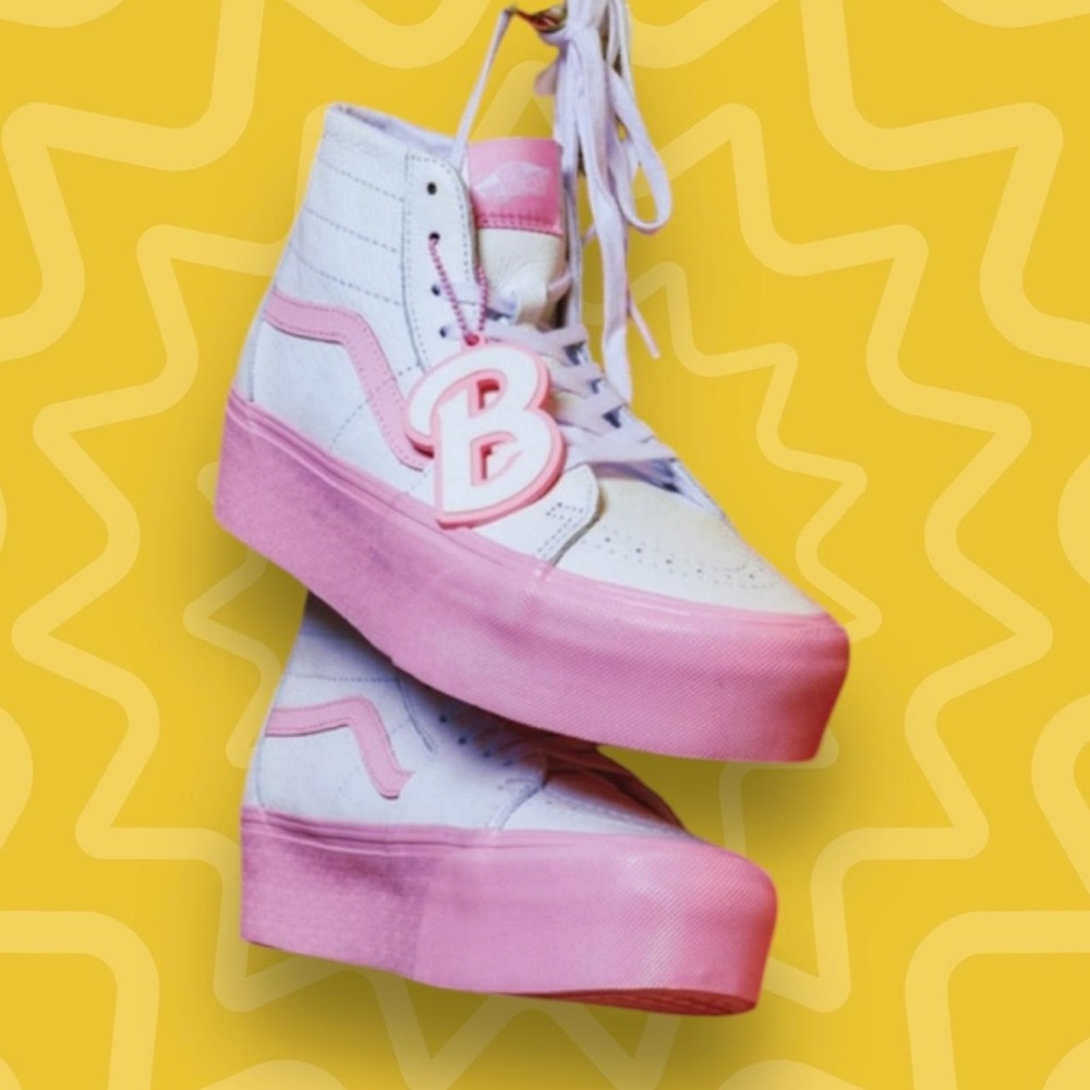 VANS x Barbie Sk8-Hi Tapered Stackform Womens Shoes, size 7.5M/9.0W
